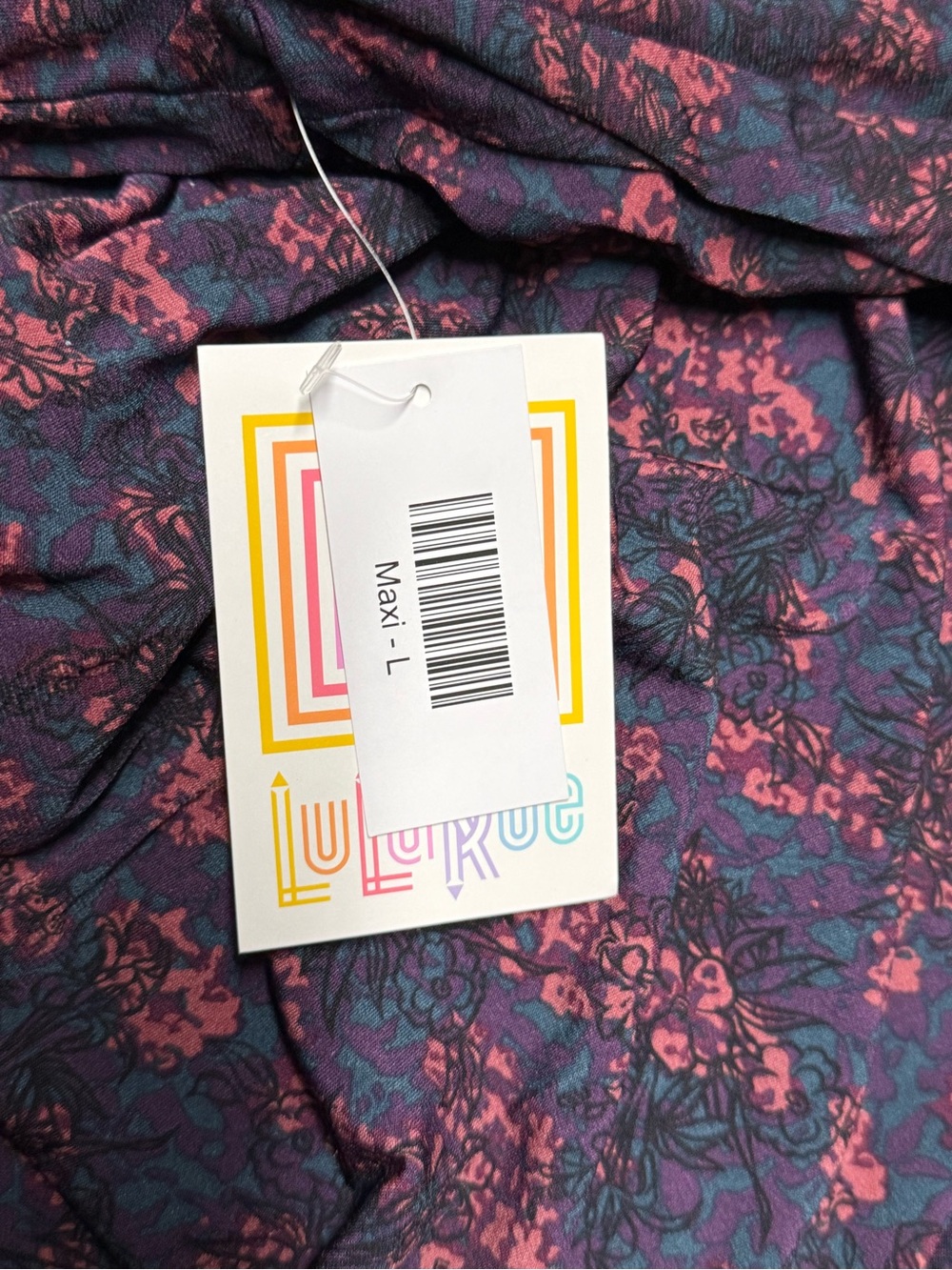 LuLaRoe mauves Purple and Pink Floral Maxi Skirt size L